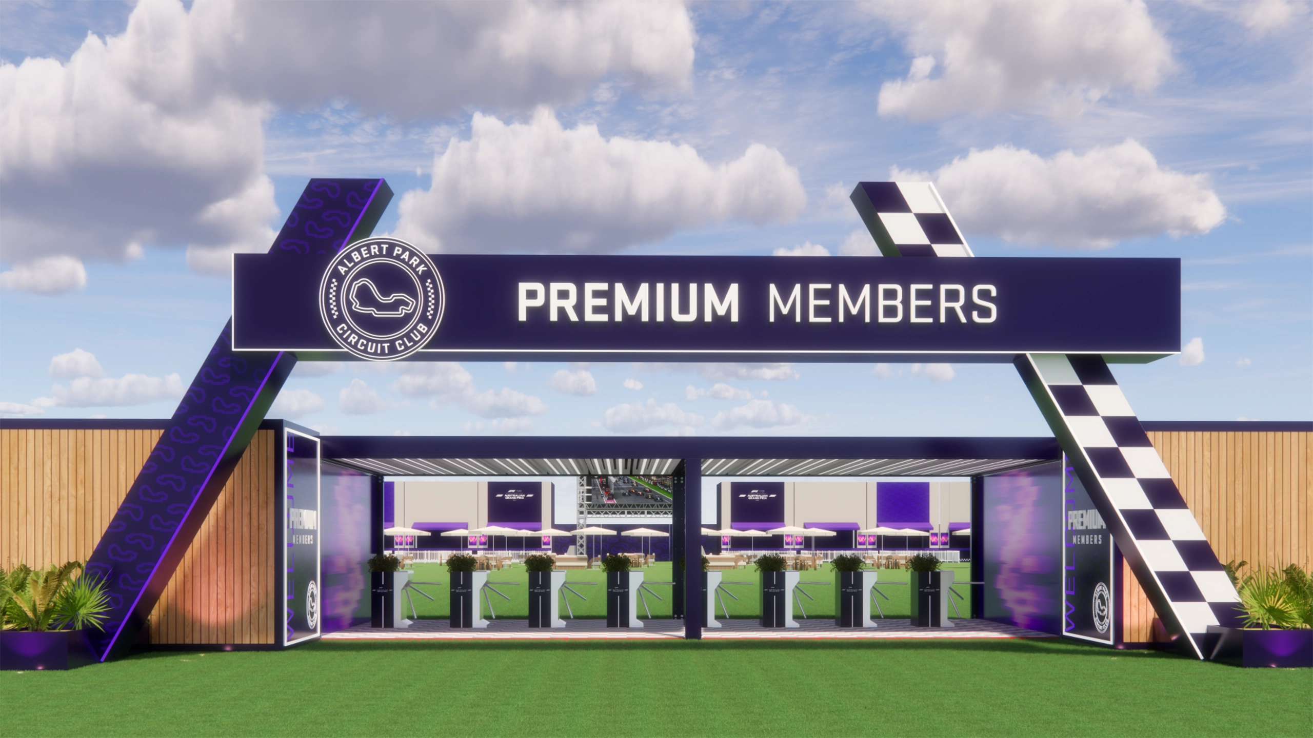 Premium Members Enclosure private grounds and trackside setting
