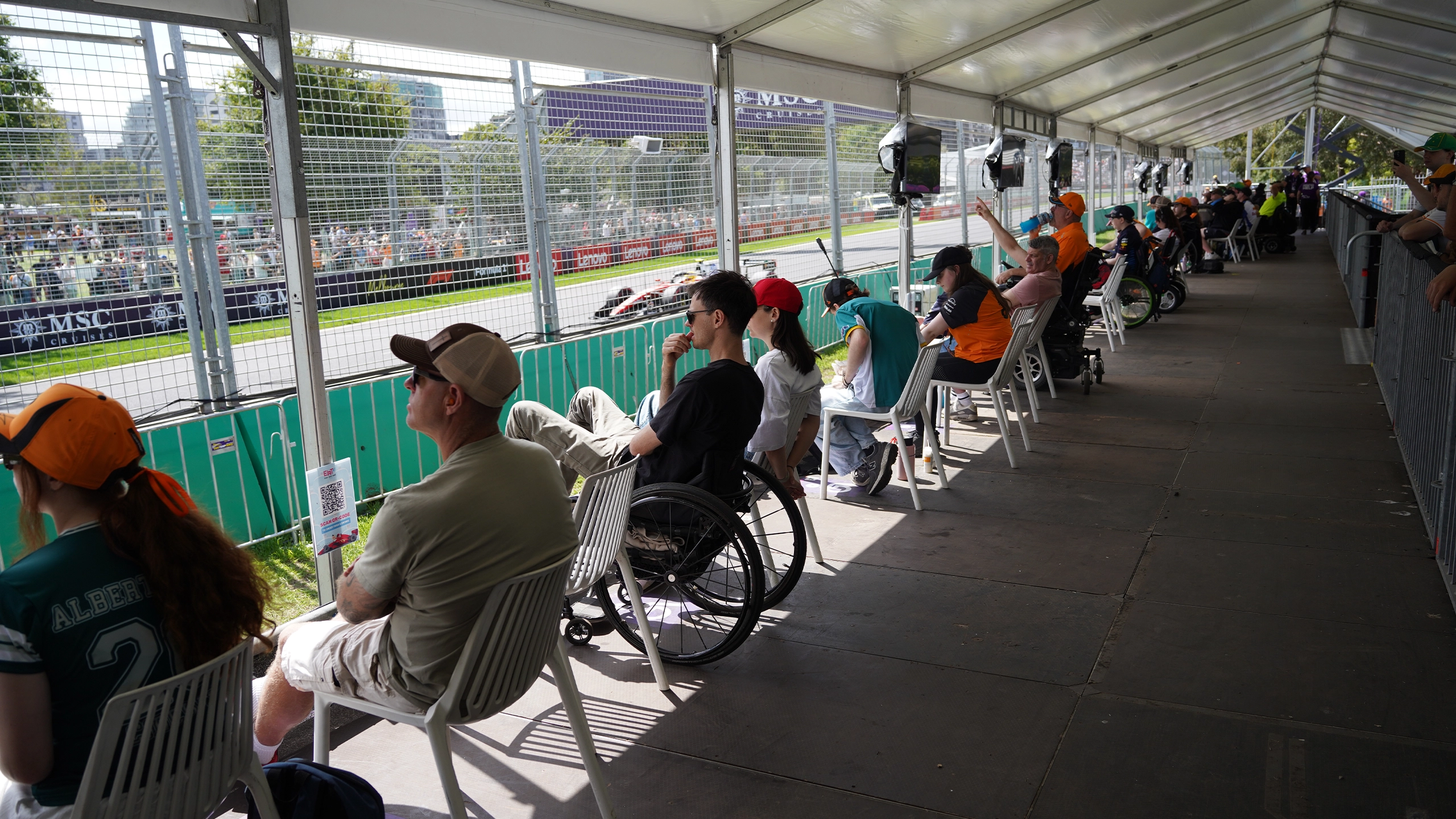 Turn 12 Accessible viewing platform trackside perspective